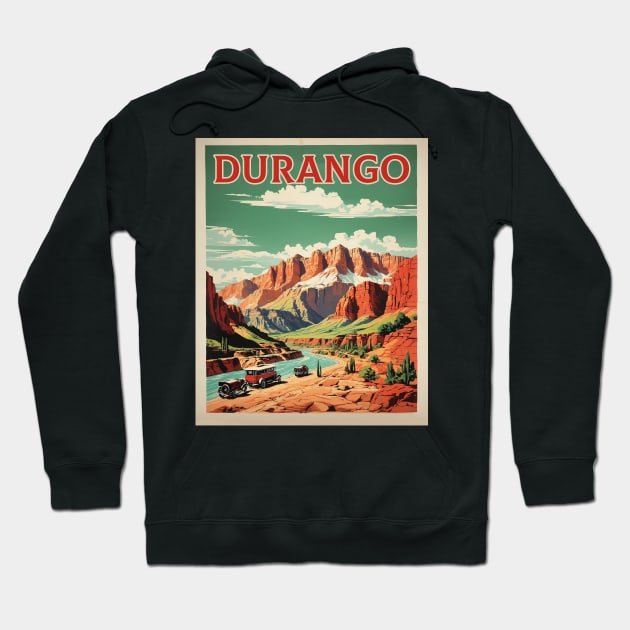 Durango Mexico Tourism Vintage Poster Hoodie by TravelersGems